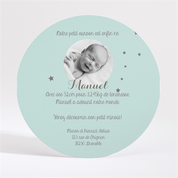 Faire-part naissance petit panda - Dos du faire-part