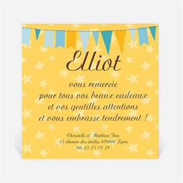 Remerciement naissance petit body