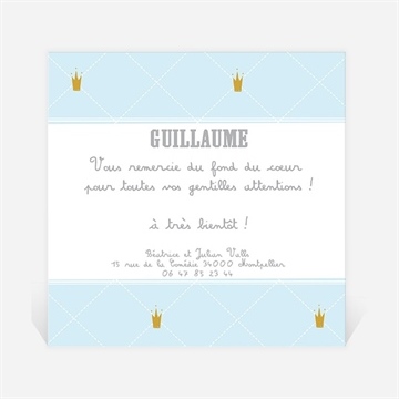 Remerciement naissance faire part original photo