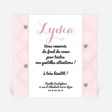 Remerciement naissance a carreaux