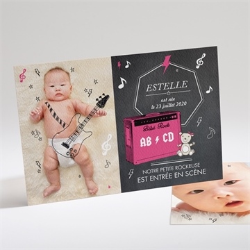 Faire-part naissance notre petit rocker