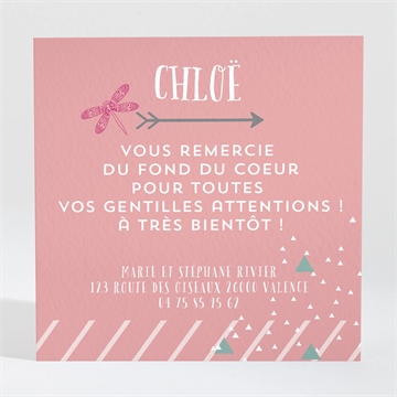 Remerciement naissance joli faire part créatif