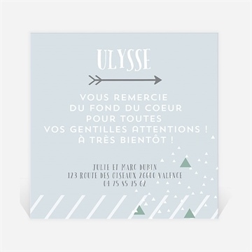 Remerciement naissance tout en image