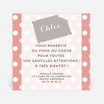 Remerciement naissance bébé à croquer