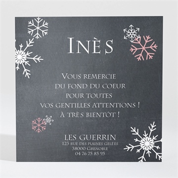 Remerciement naissance notre petit flocon