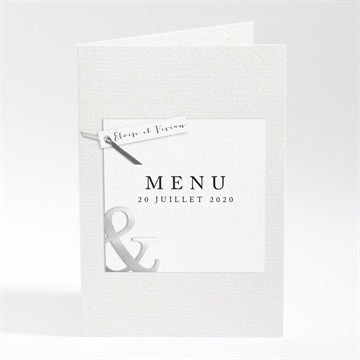 Menu mariage esperluette et étiquettes