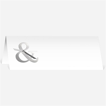 Marque-place mariage esperluette et étiquettes