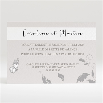 Carton d'invitation mariage fleurs et élégance