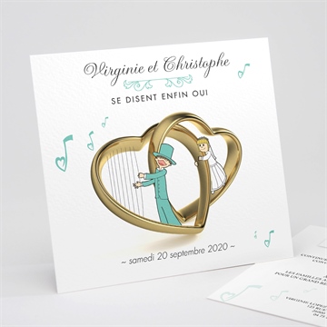 Faire-part mariage belle sérénade