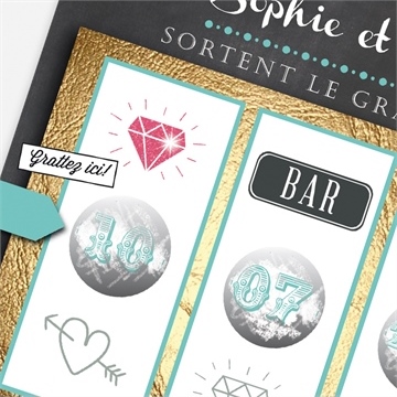 Faire-part mariage le hasard - Détail du faire-part