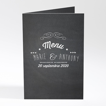 Menu mariage photomaton et ardoise