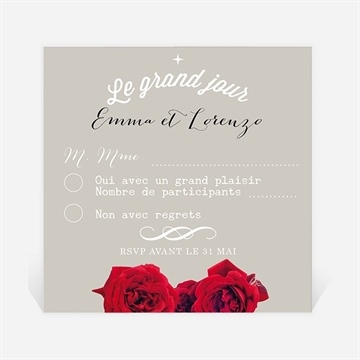Carton réponse mariage la surprise