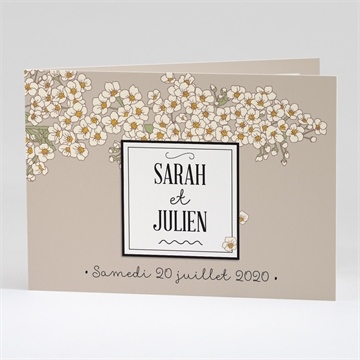 Faire-part mariage classique sobre et simple