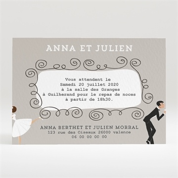 Carton d'invitation mariage humour et romantisme
