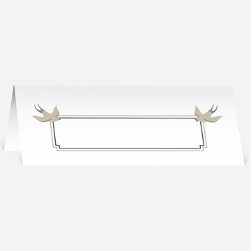 Marque-place mariage nos motifs hirondelles