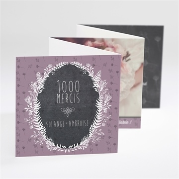 Remerciement mariage découpe ardoise photo