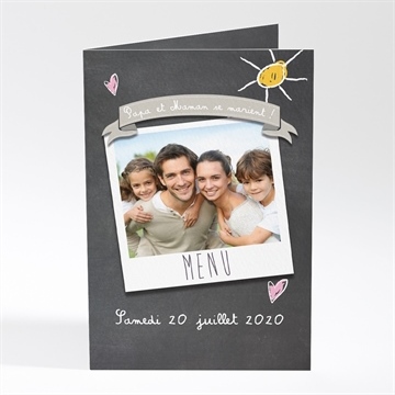 Menu mariage les enfants annoncent