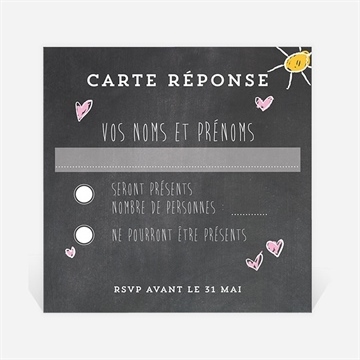 Carton réponse mariage les enfants annoncent