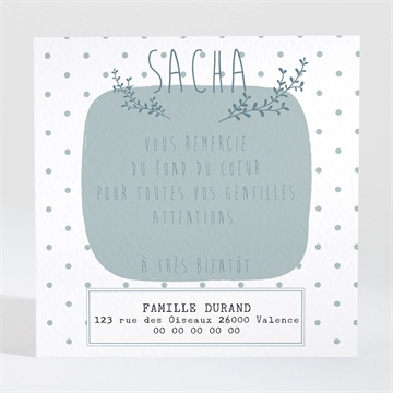 Remerciement naissance faire part en photo