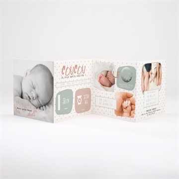 Faire-part naissance notre petit amour - Intérieur du faire-part