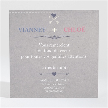 Remerciement naissance annonce jumeaux originale