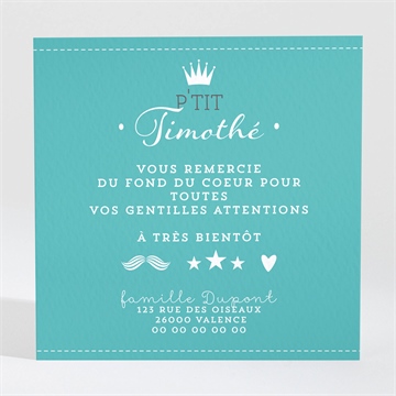 Remerciement naissance bienvenue petit prince