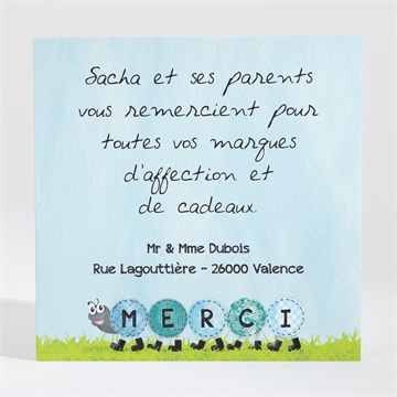 Remerciement naissance notre petit escargot