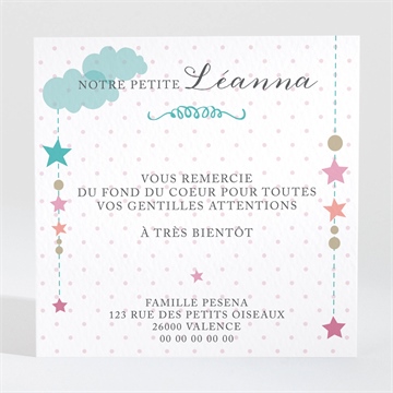 Remerciement naissance un nuage de bonheur