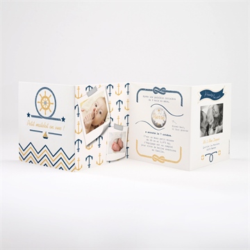 Faire-part naissance mon petit matelot - Intérieur du faire-part