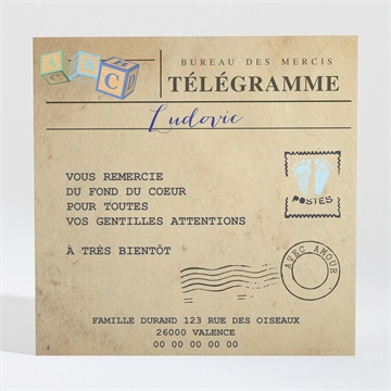 Remerciement naissance mon petit passeport