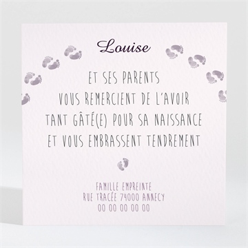 Remerciement naissance petits petons