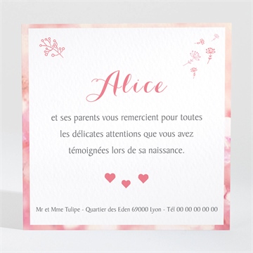 Remerciement naissance douceur et rêveries