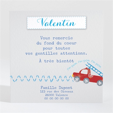 Remerciement naissance le défilé