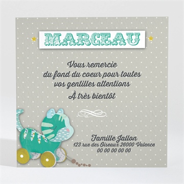 Remerciement naissance jouet vintage