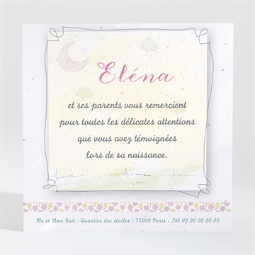 Remerciement naissance son histoire illustrée