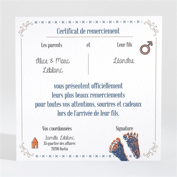 Remerciement naissance jolis pictogrammes