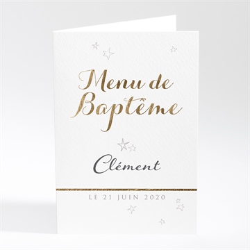 Menu baptême la tête dans les étoiles