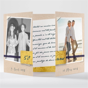 Carte Anniversaire Ceremonie Gris Mariage Rectangle Simple