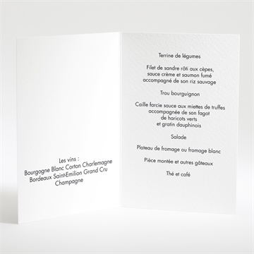 Menu anniversaire de mariage notre bonheur - Menu ouvert