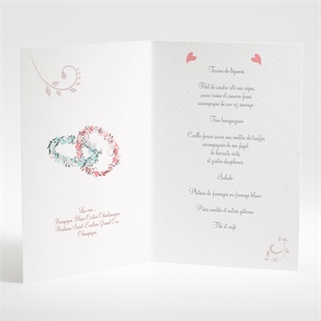 Menu anniversaire de mariage notre alliance - Menu ouvert