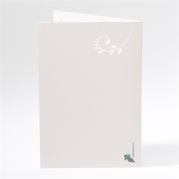 Menu anniversaire de mariage notre alliance - Dos du menu