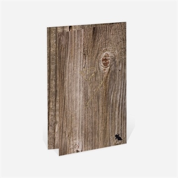 Menu anniversaire de mariage les noces de bois - Dos du menu