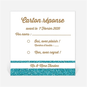 Carton réponse anniversaire de mariage notre tandem