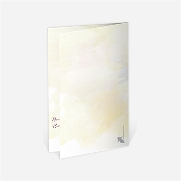 Menu anniversaire de mariage invitation jardin fleuri - Dos du menu