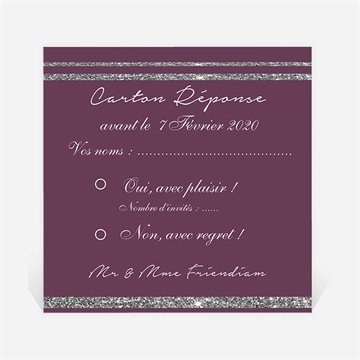 Carton réponse anniversaire de mariage noces d'argent ensemble!