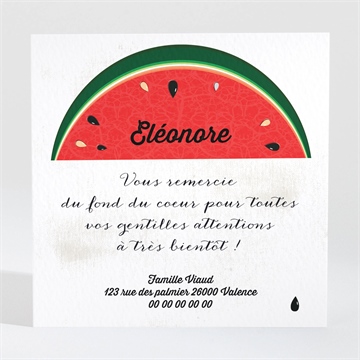 Remerciement naissance jolie pastèque