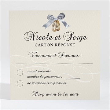 Carton réponse anniversaire de mariage romantisme