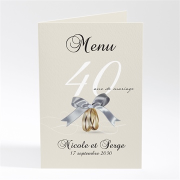 Menu anniversaire de mariage romantisme