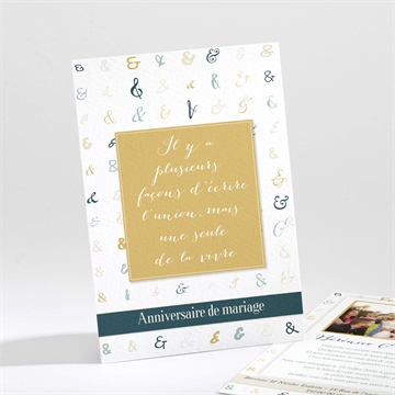 Invitation anniversaire de mariage fêtons ça en musique !