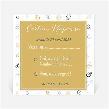 Carton réponse anniversaire de mariage fêtons ça en musique !